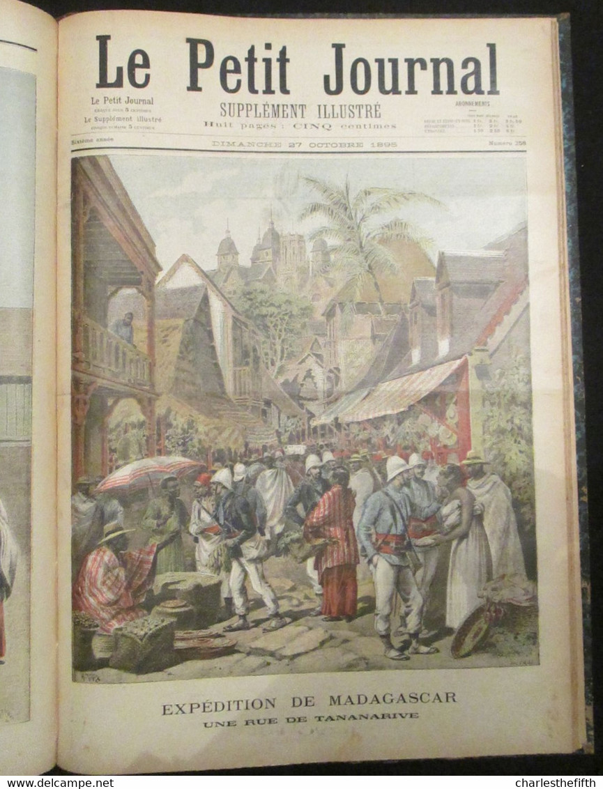 SUPERBE RELIURE ** Le petit journal illustré 1895 ** COMPLET - dreyfus -  madagascar - chine