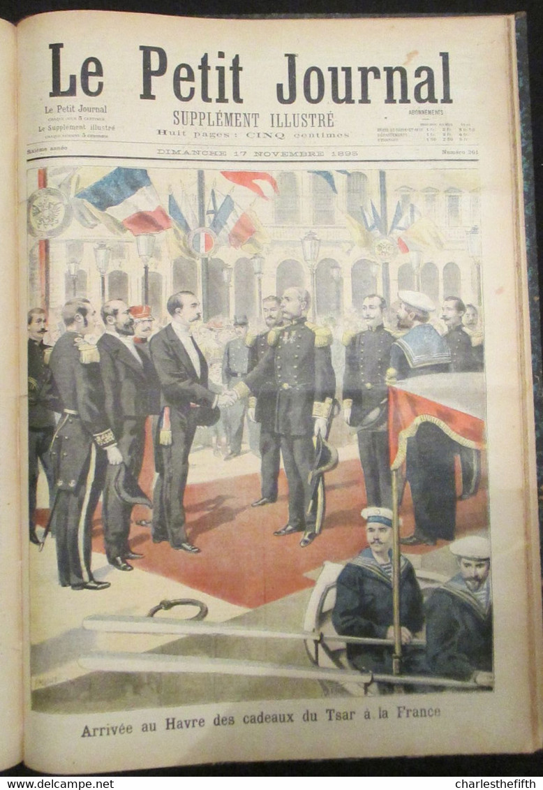 SUPERBE RELIURE ** Le petit journal illustré 1895 ** COMPLET - dreyfus -  madagascar - chine