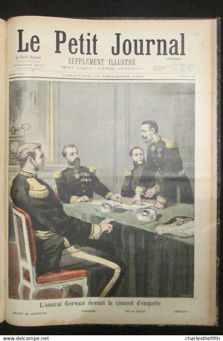 SUPERBE RELIURE ** Le petit journal illustré 1895 ** COMPLET - dreyfus -  madagascar - chine