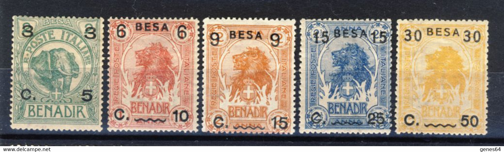 1922 - La Serie Senza Il 60 B. Nuovi Con Gomma Integra MH* - IL 30 B. MNH** - Somalie