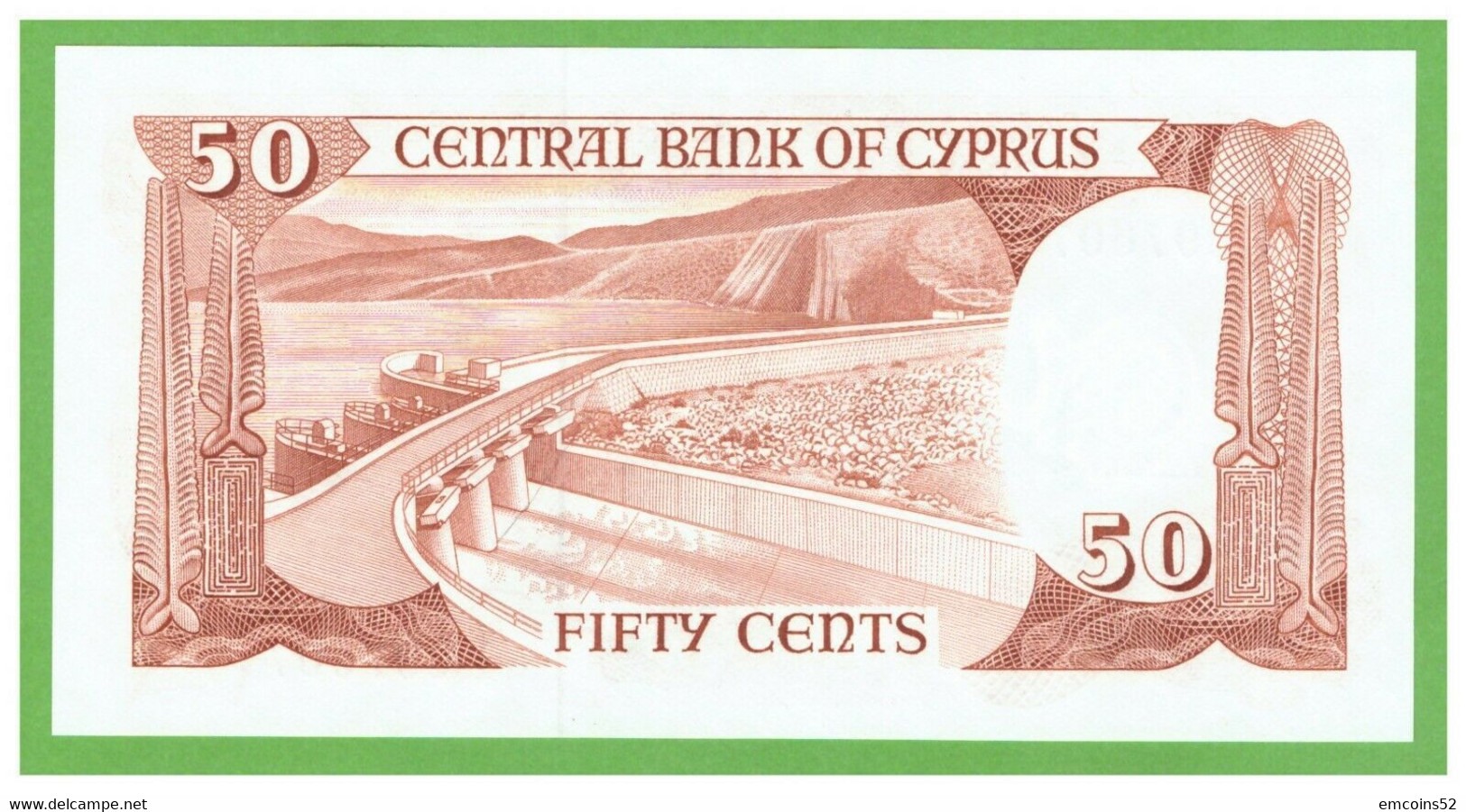 CYPRUS 50 CENTS 1984  P-49a2 UNC - Cyprus