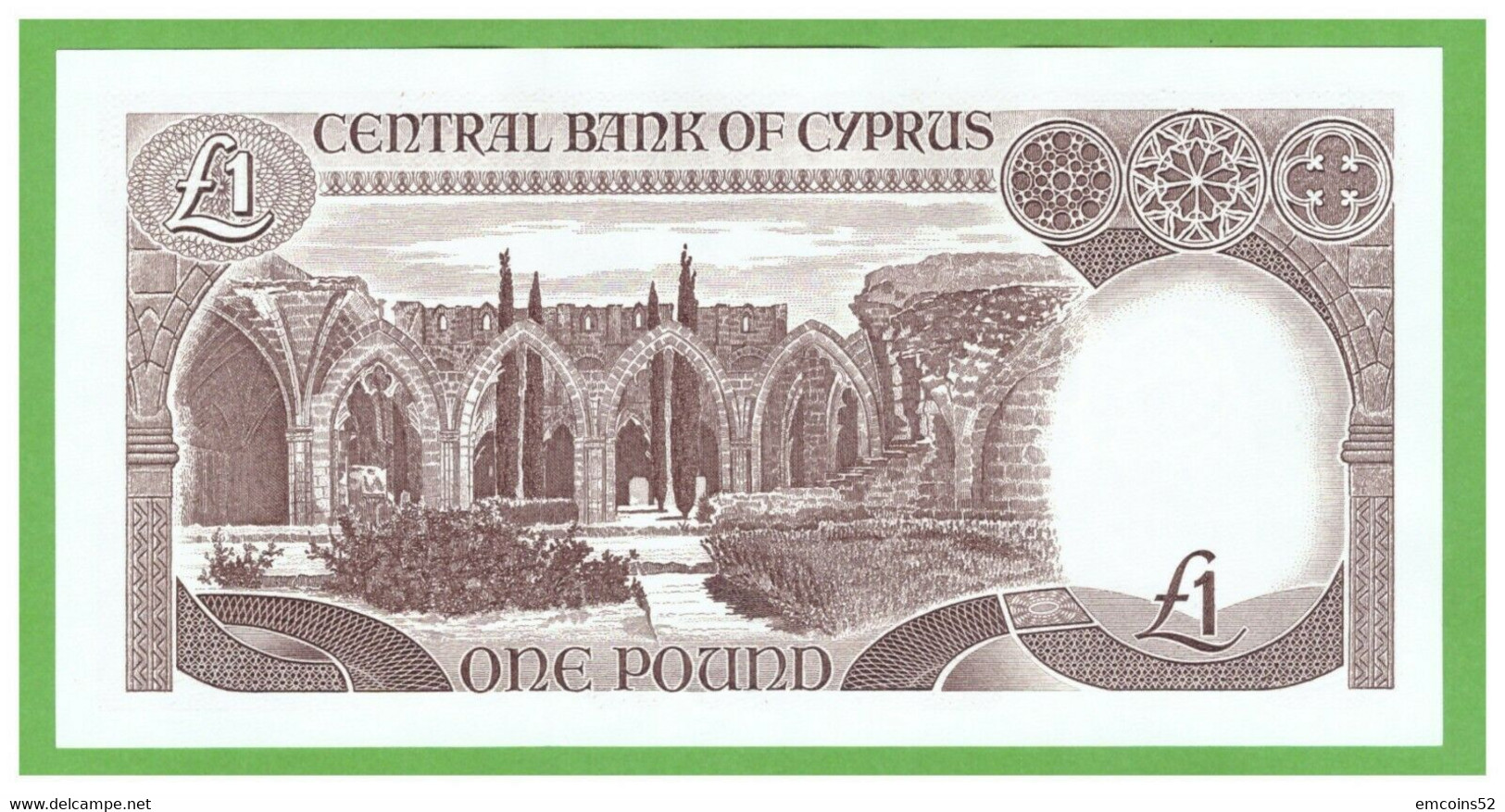 CYPRUS 1 POUND 1988  P-53a UNC  REPLACEMENT Z - Chipre