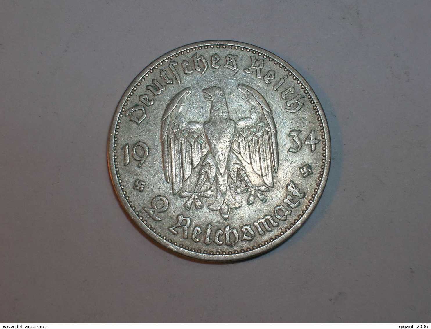 ALEMANIA. 2 Marcos 1934 A, Iglesia Con Año (5344) - 2 Reichsmark