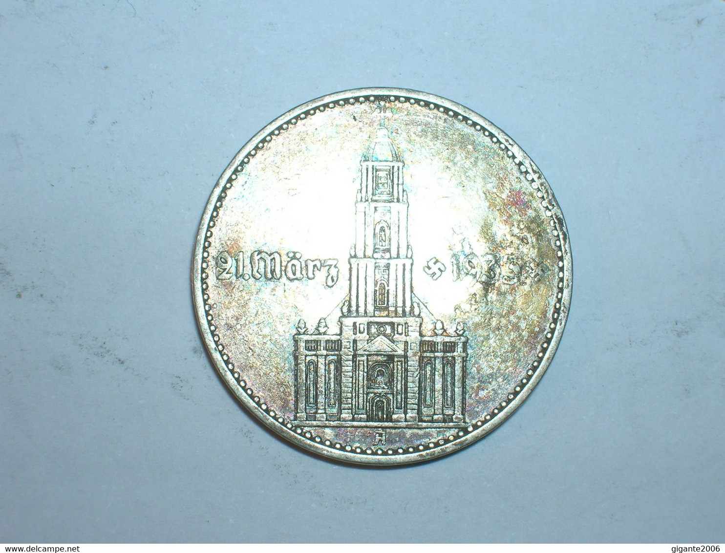 ALEMANIA. 2 Marcos 1934 A, Iglesia Con Año, CON MARCA (5351) - 2 Reichsmark