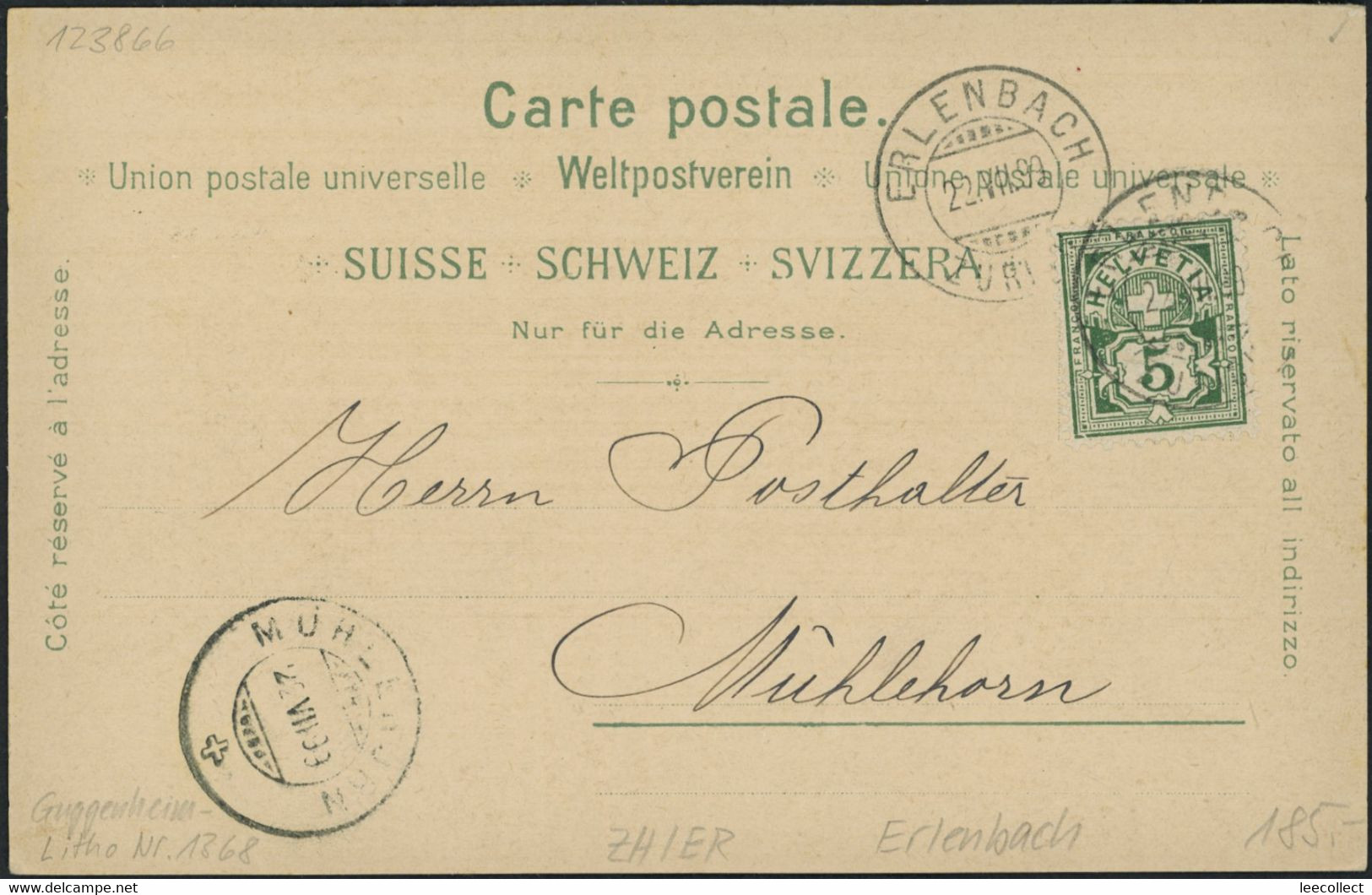 Suisse - ZH Erlenbach - Litho - Erlenbach