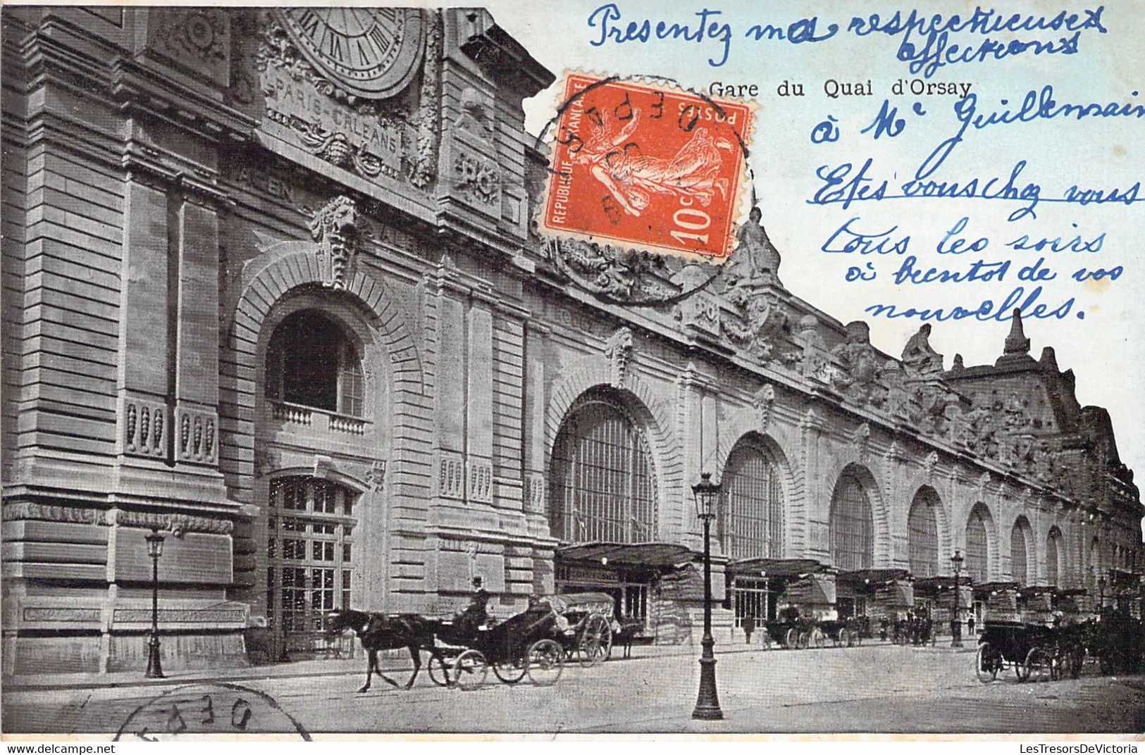 Paris -  Gare Du Quai D'Orsay - Calèche à Cheval - Trasporto Pubblico Stradale