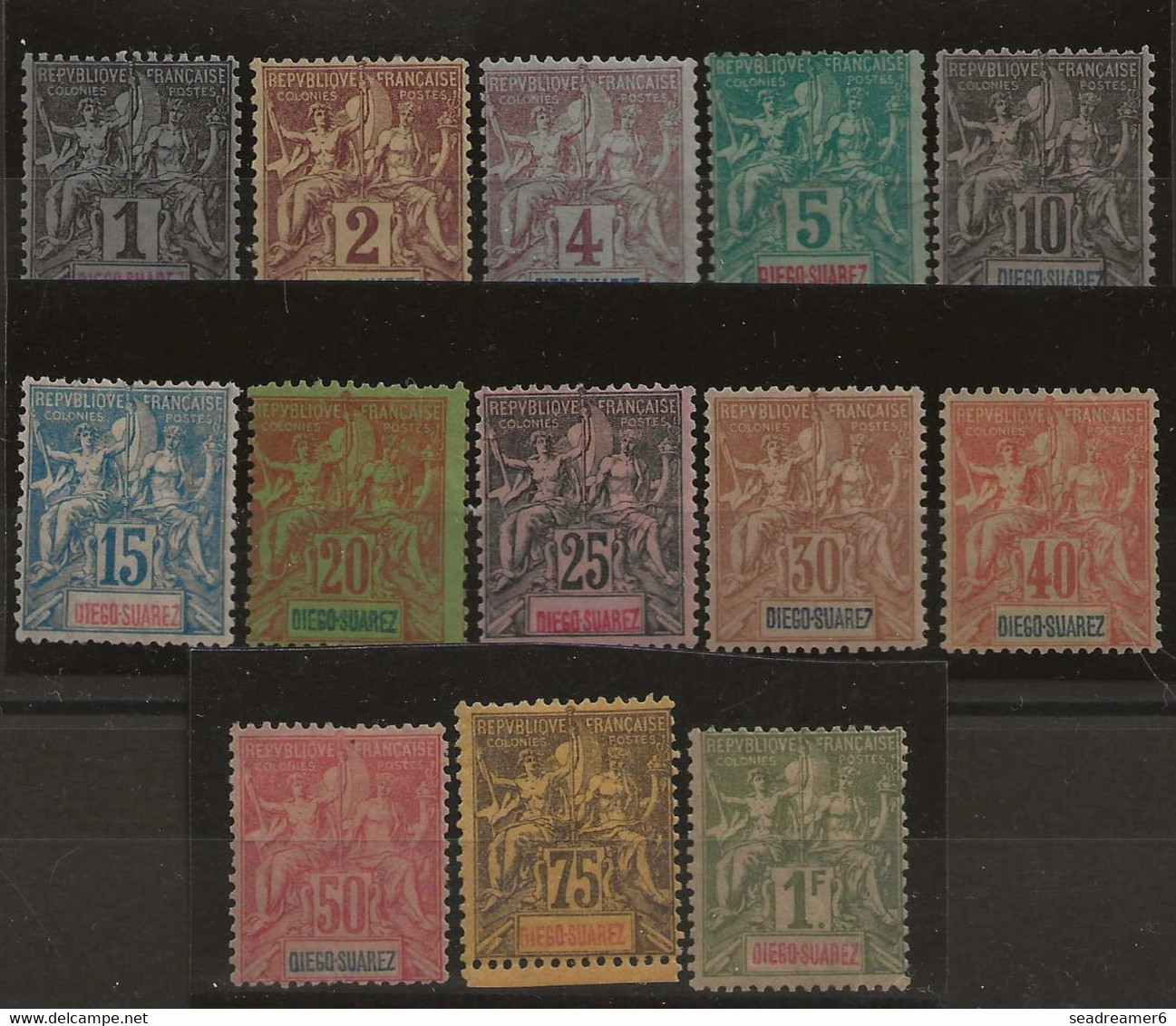 France Colonies Diego Suarez Série N°38 à 50* TB à TTB - Unused Stamps