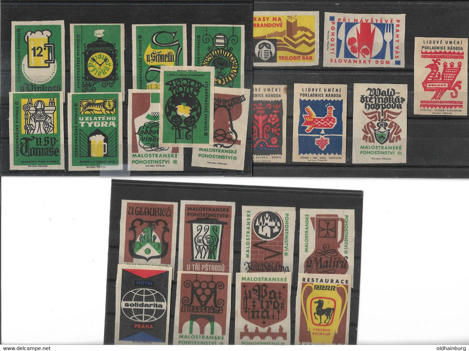 4188r: CSSR Um 1965, Vignettenserie "3 Steckkarten Lt. Scan" - Collections, Lots & Séries