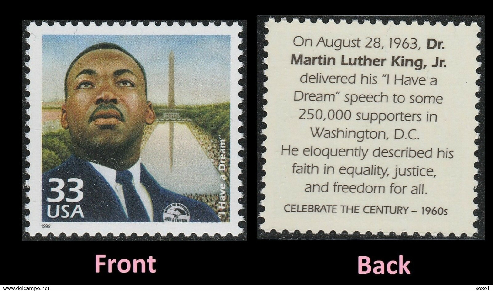 USA 1999 MiNr. 3171 Celebrate The Century 1960s Martin Luther King Civil Rights Activist Baptist Pastor 1v MNH ** 0,80 € - Martin Luther King