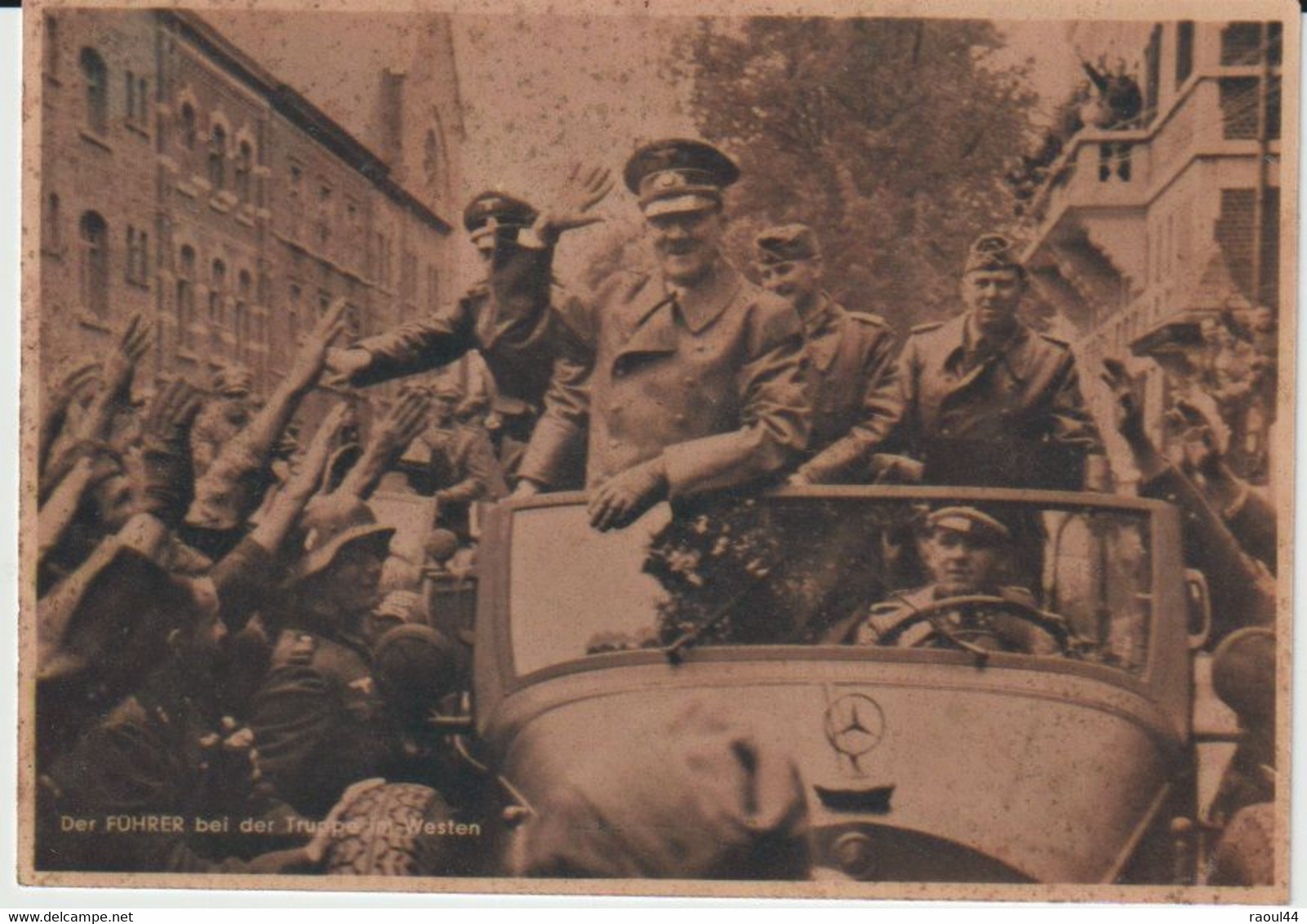 Adolf Hitler Et Julius Schaub, 1940, Berlin, Carte Postale Photo - 1939-45