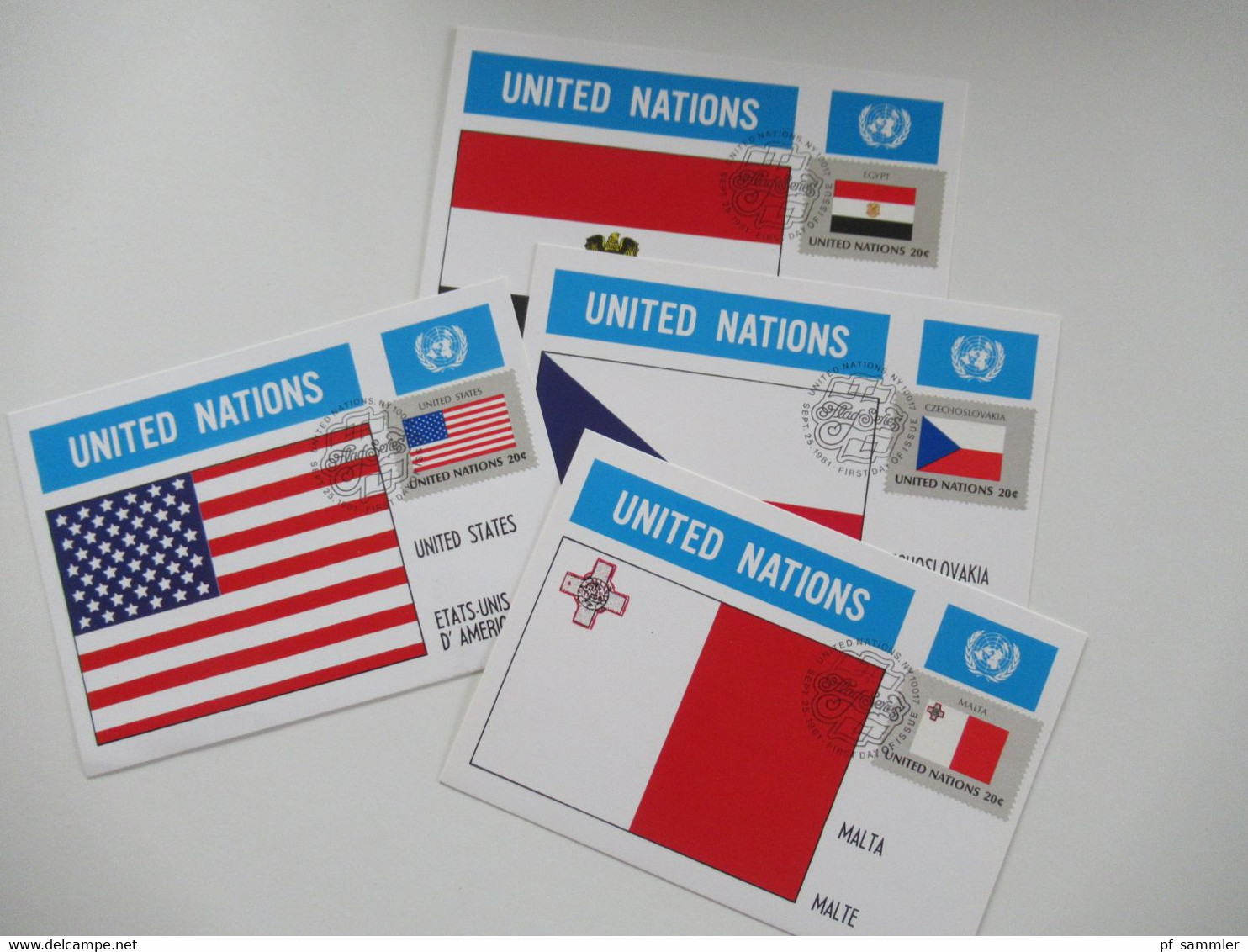 UN / UNO New York 1956 - 1984 Belege / FDC / Maximumkarten (MK) / Sonderbelege Insgesamt 196 Stück! In 2 Briefalben - Colecciones (en álbumes)