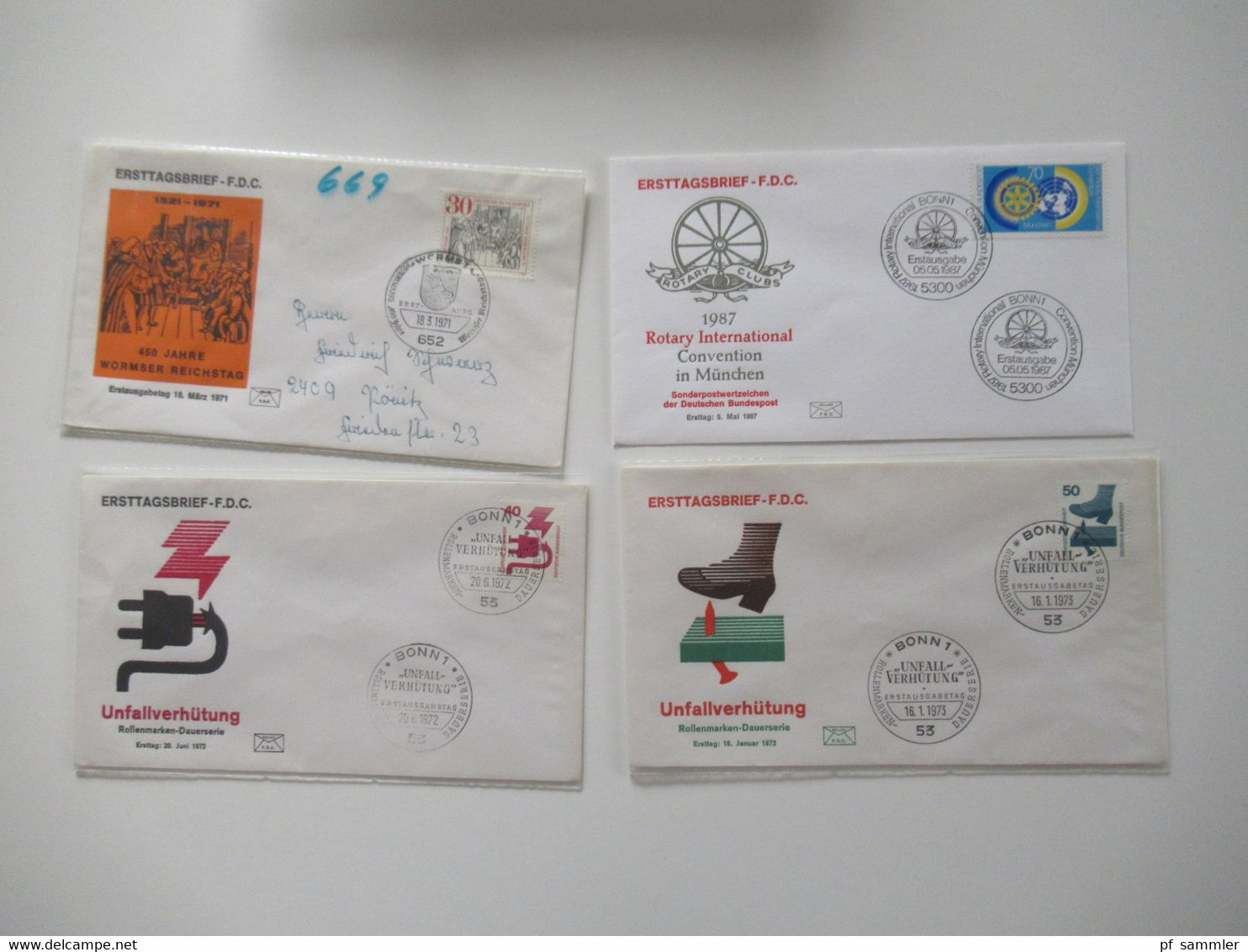 BRD 1980 / 90er teilw. bis 2001 Jahre FDC Posten mit 200 Stück bei den Freimarken auch Randstücke dabei! inkl. ATM Nr.1