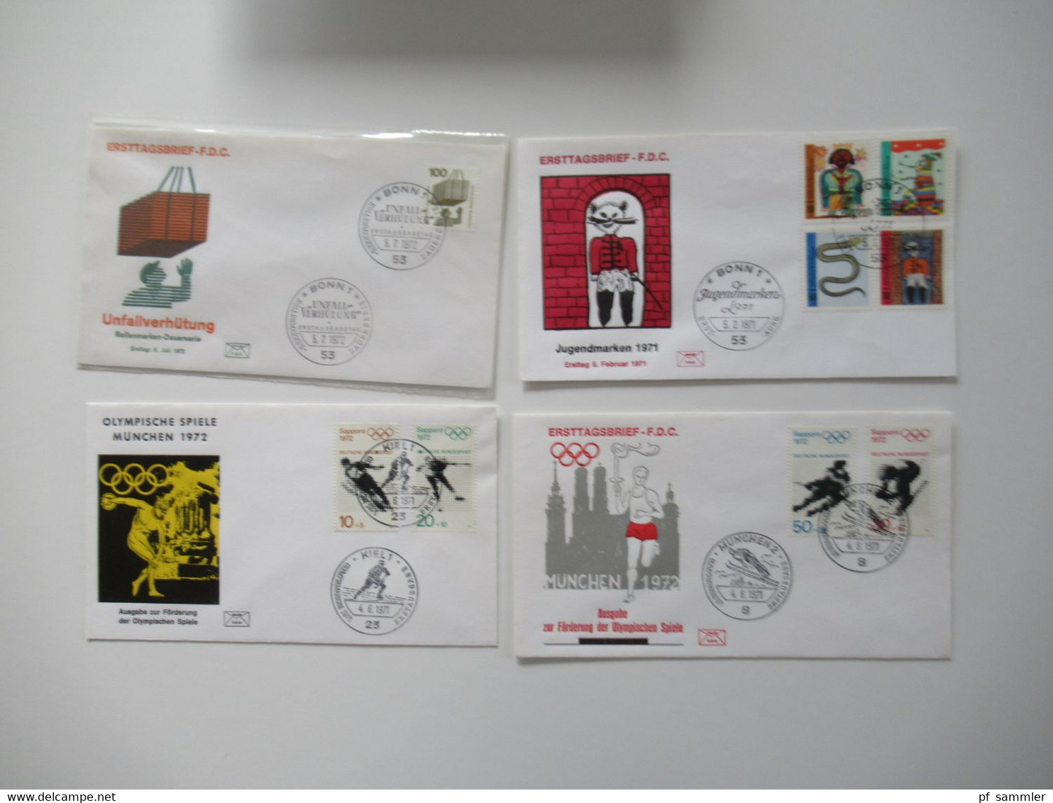 BRD 1980 / 90er teilw. bis 2001 Jahre FDC Posten mit 200 Stück bei den Freimarken auch Randstücke dabei! inkl. ATM Nr.1