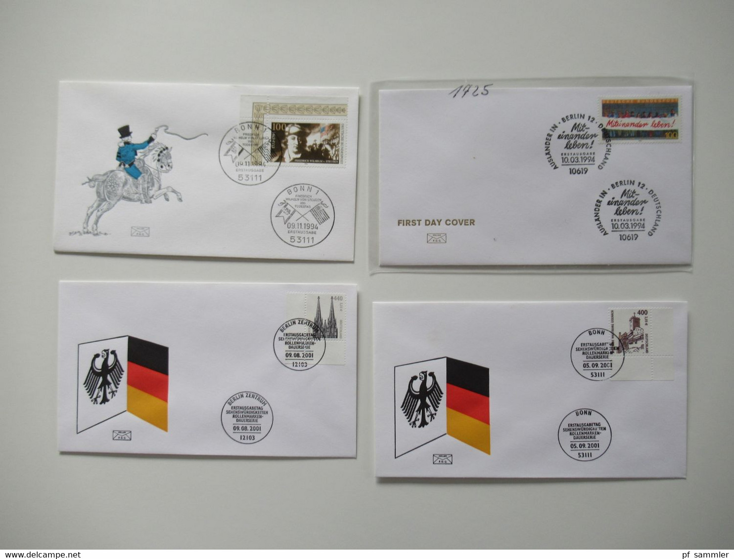 BRD 1980 / 90er teilw. bis 2001 Jahre FDC Posten mit 200 Stück bei den Freimarken auch Randstücke dabei! inkl. ATM Nr.1