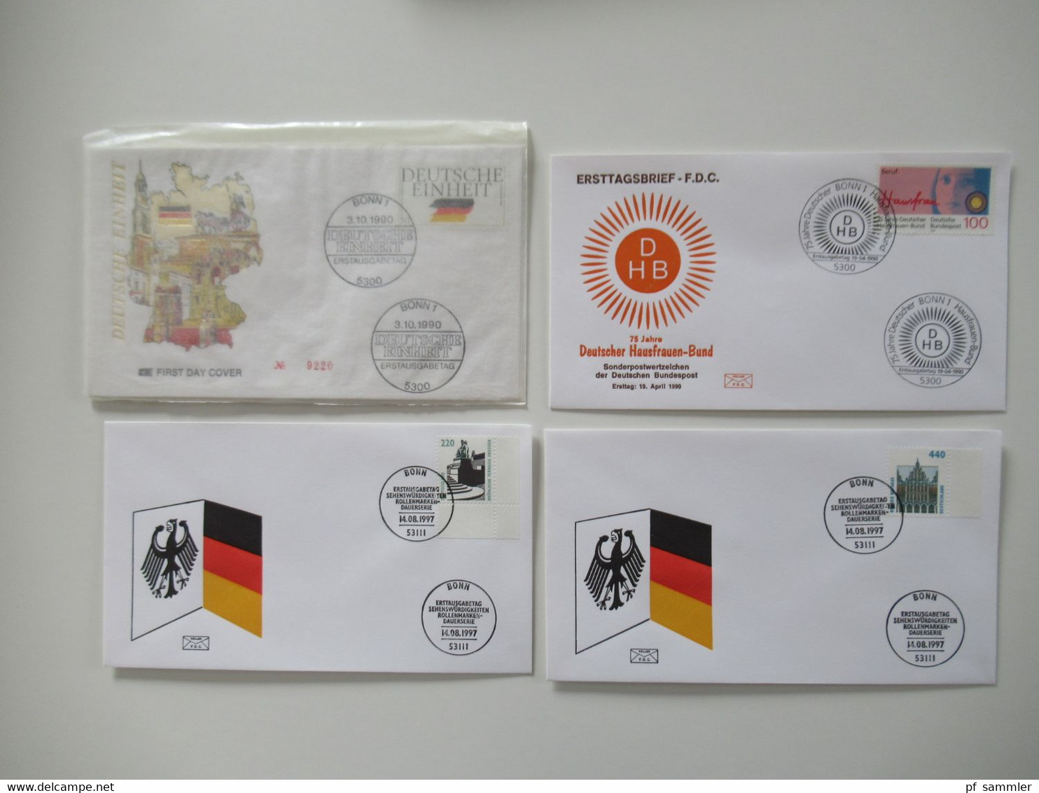 BRD 1980 / 90er teilw. bis 2001 Jahre FDC Posten mit 200 Stück bei den Freimarken auch Randstücke dabei! inkl. ATM Nr.1