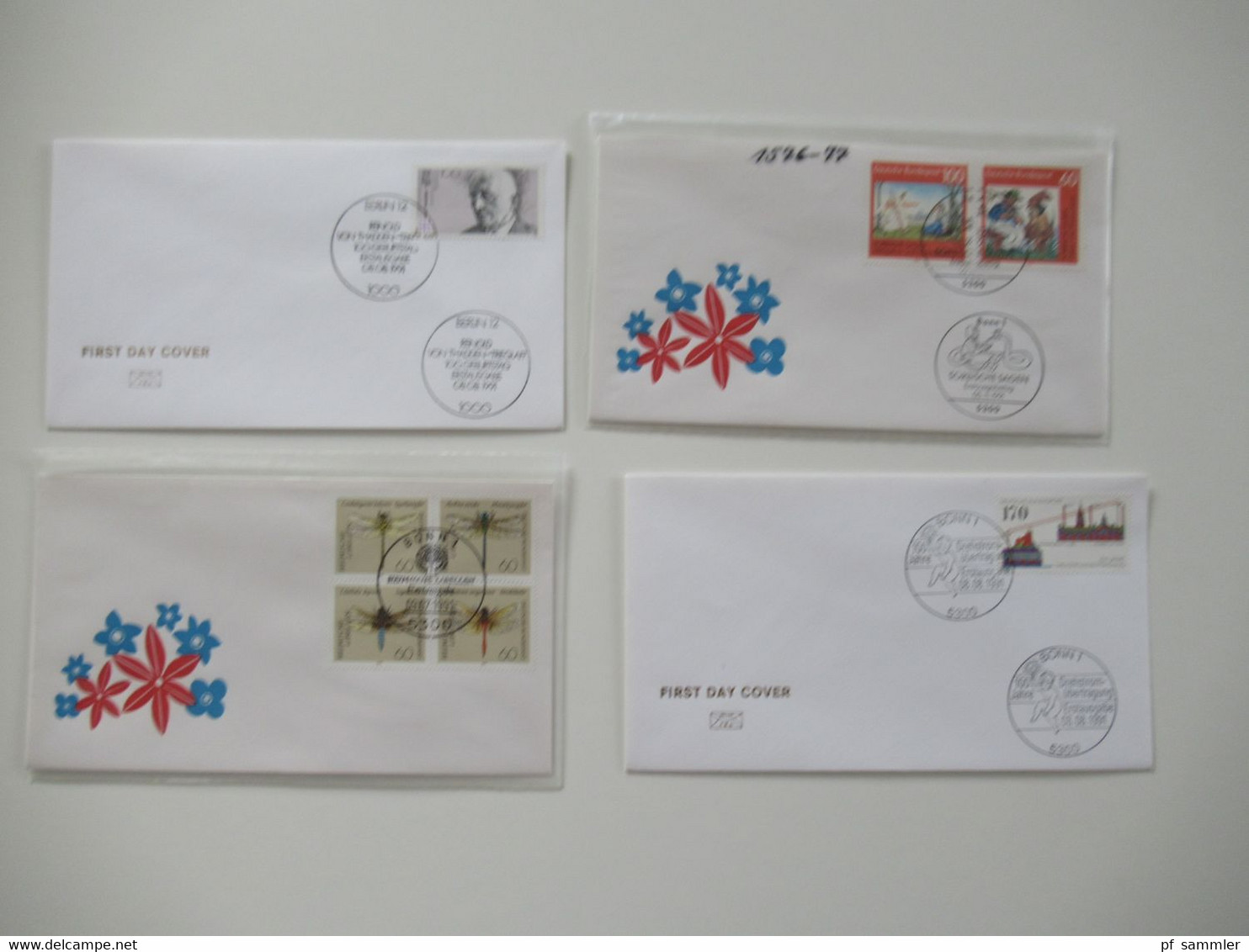 BRD 1980 / 90er teilw. bis 2001 Jahre FDC Posten mit 200 Stück bei den Freimarken auch Randstücke dabei! inkl. ATM Nr.1