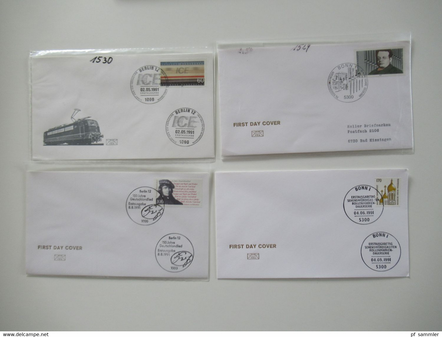 BRD 1980 / 90er teilw. bis 2001 Jahre FDC Posten mit 200 Stück bei den Freimarken auch Randstücke dabei! inkl. ATM Nr.1