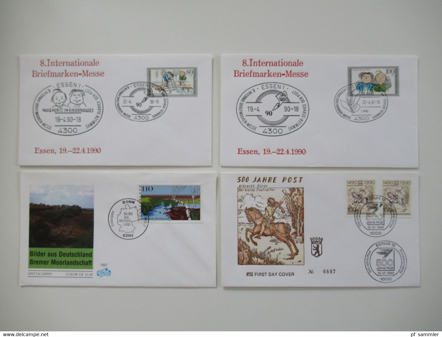 BRD 1980 / 90er teilw. bis 2001 Jahre FDC Posten mit 200 Stück bei den Freimarken auch Randstücke dabei! inkl. ATM Nr.1