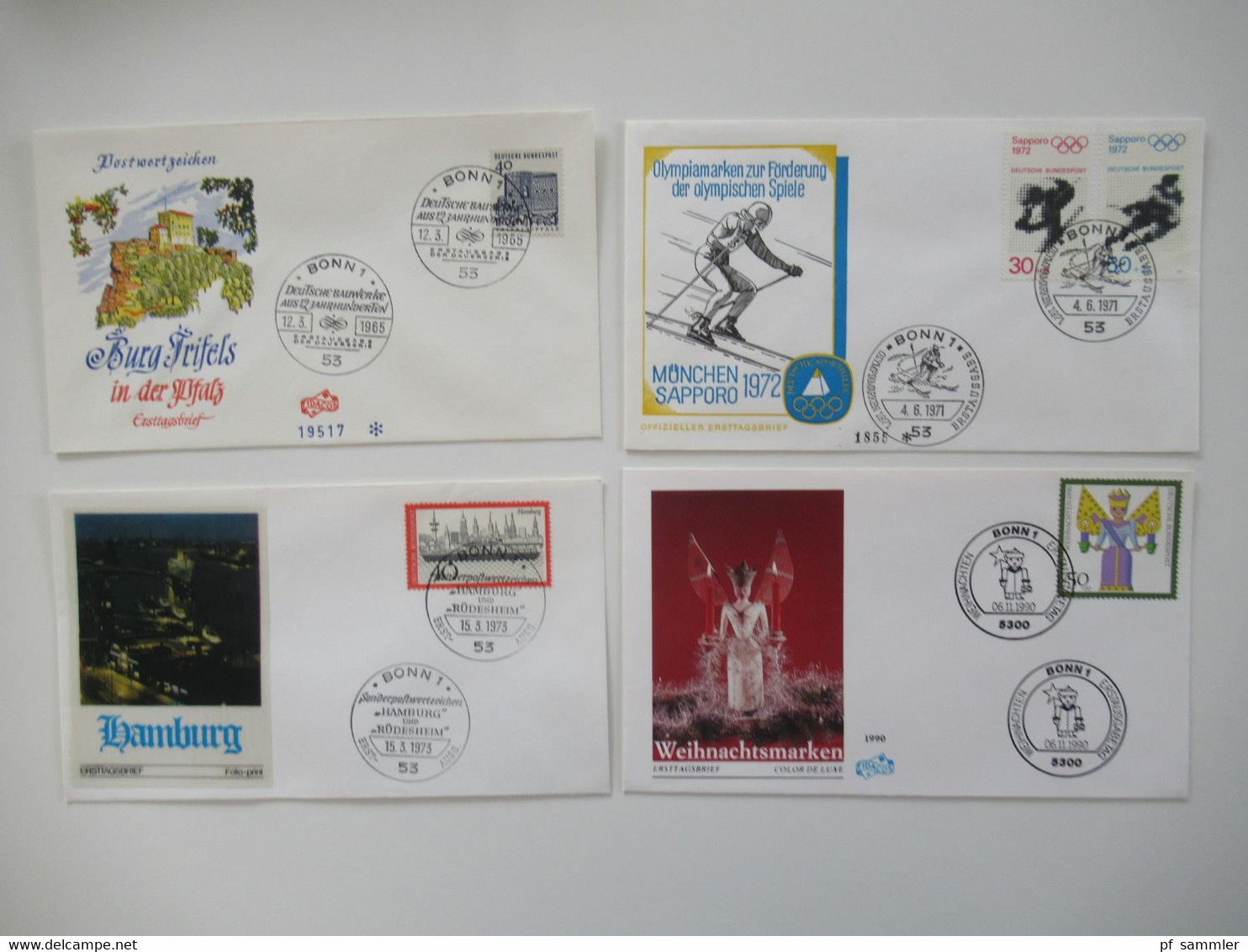 BRD 1980 / 90er teilw. bis 2001 Jahre FDC Posten mit 200 Stück bei den Freimarken auch Randstücke dabei! inkl. ATM Nr.1