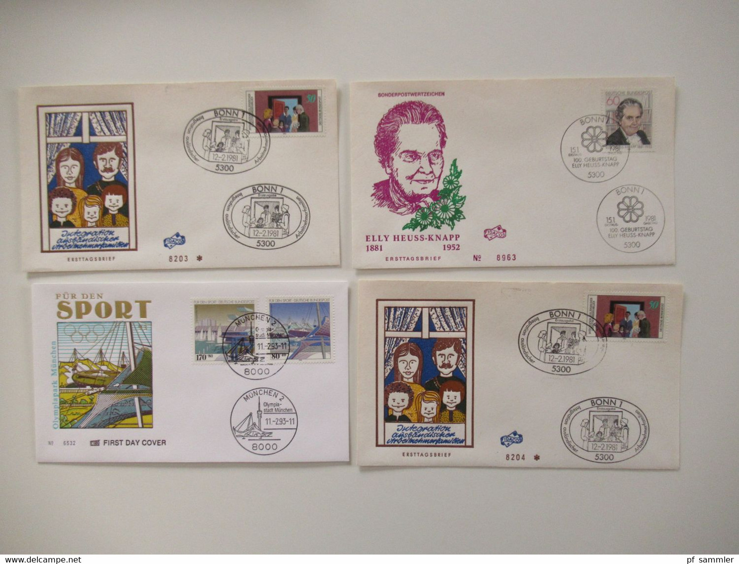 BRD 1980 / 90er teilw. bis 2001 Jahre FDC Posten mit 200 Stück bei den Freimarken auch Randstücke dabei! inkl. ATM Nr.1