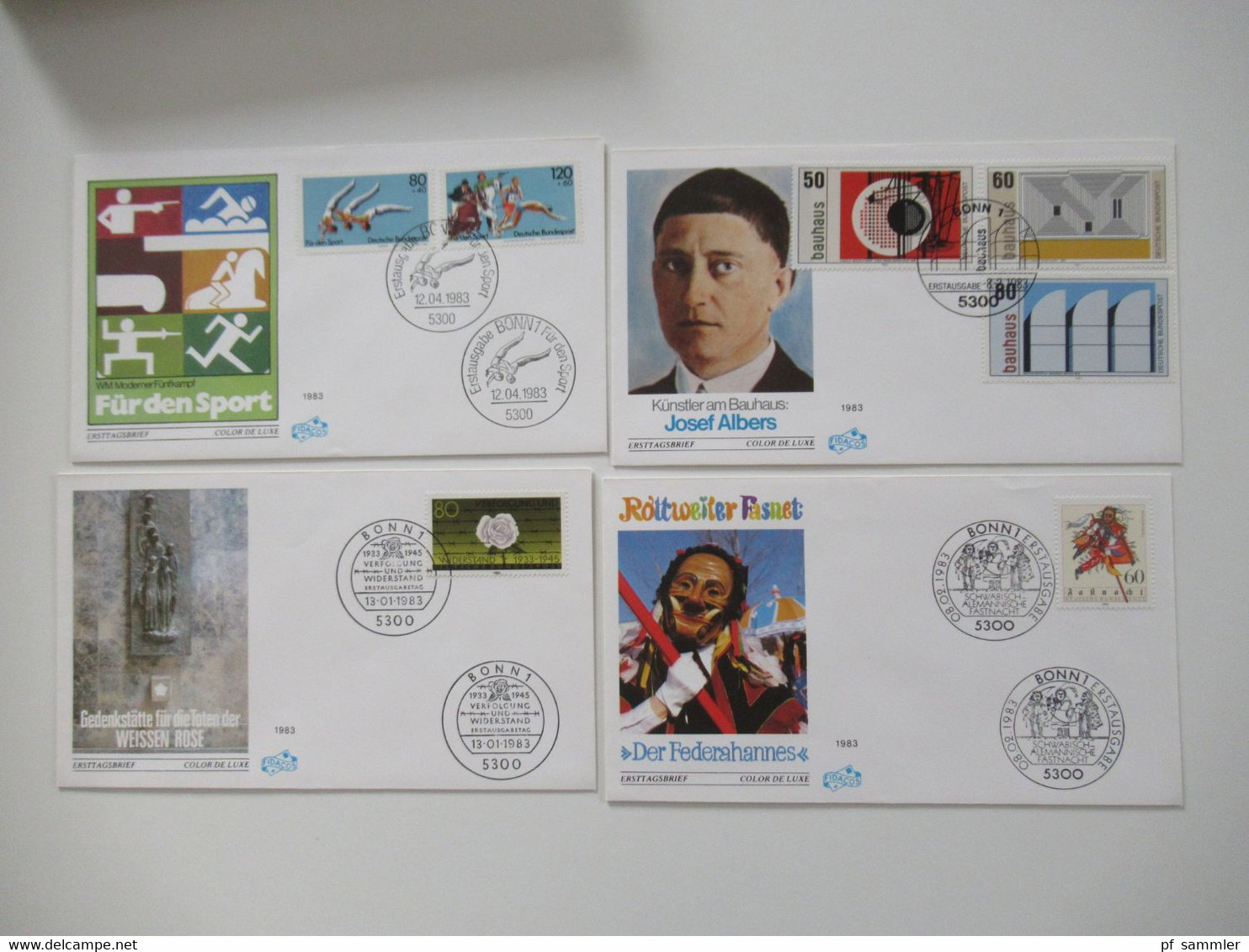 BRD 1980 / 90er teilw. bis 2001 Jahre FDC Posten mit 200 Stück bei den Freimarken auch Randstücke dabei! inkl. ATM Nr.1