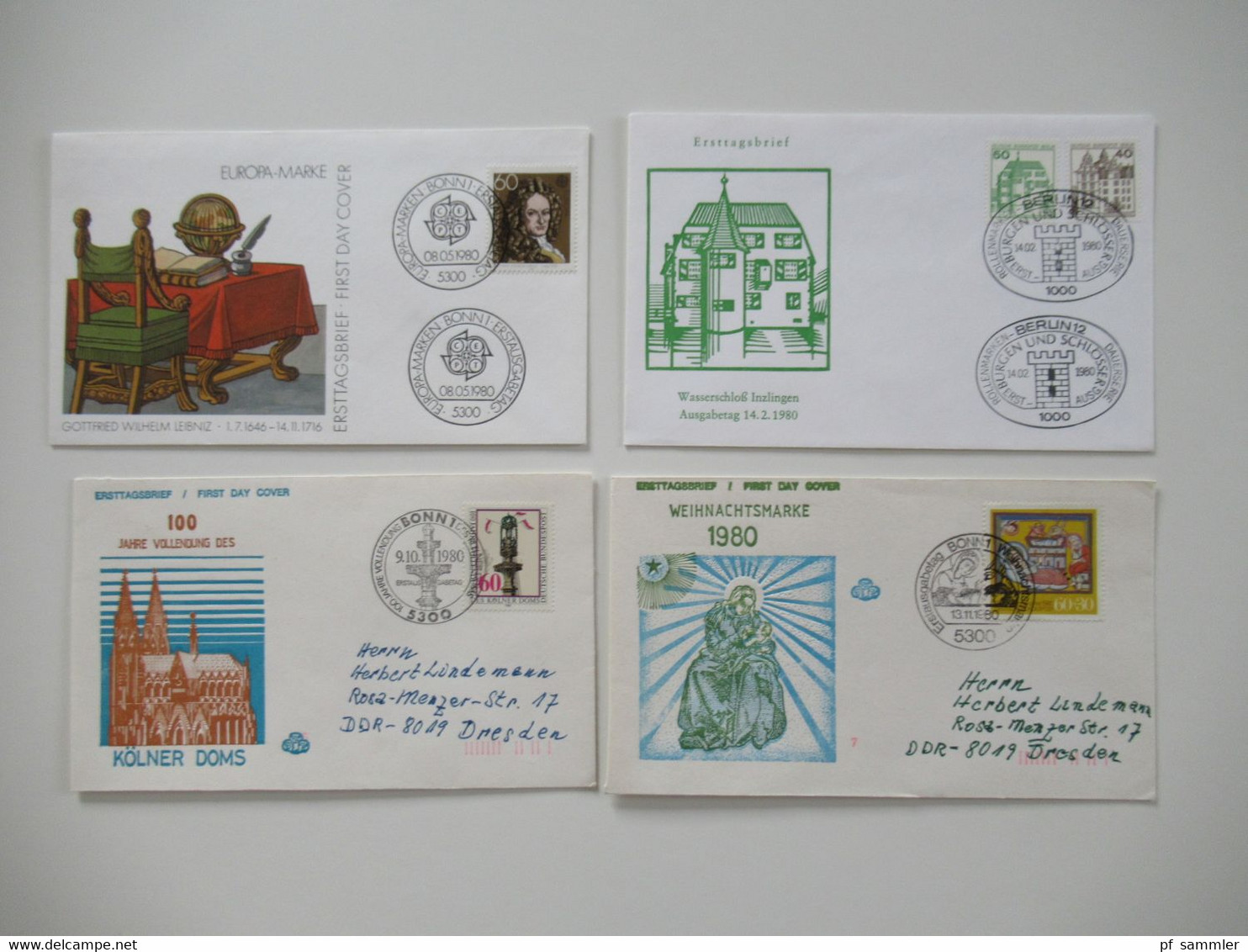 BRD 1980 / 90er teilw. bis 2001 Jahre FDC Posten mit 200 Stück bei den Freimarken auch Randstücke dabei! inkl. ATM Nr.1