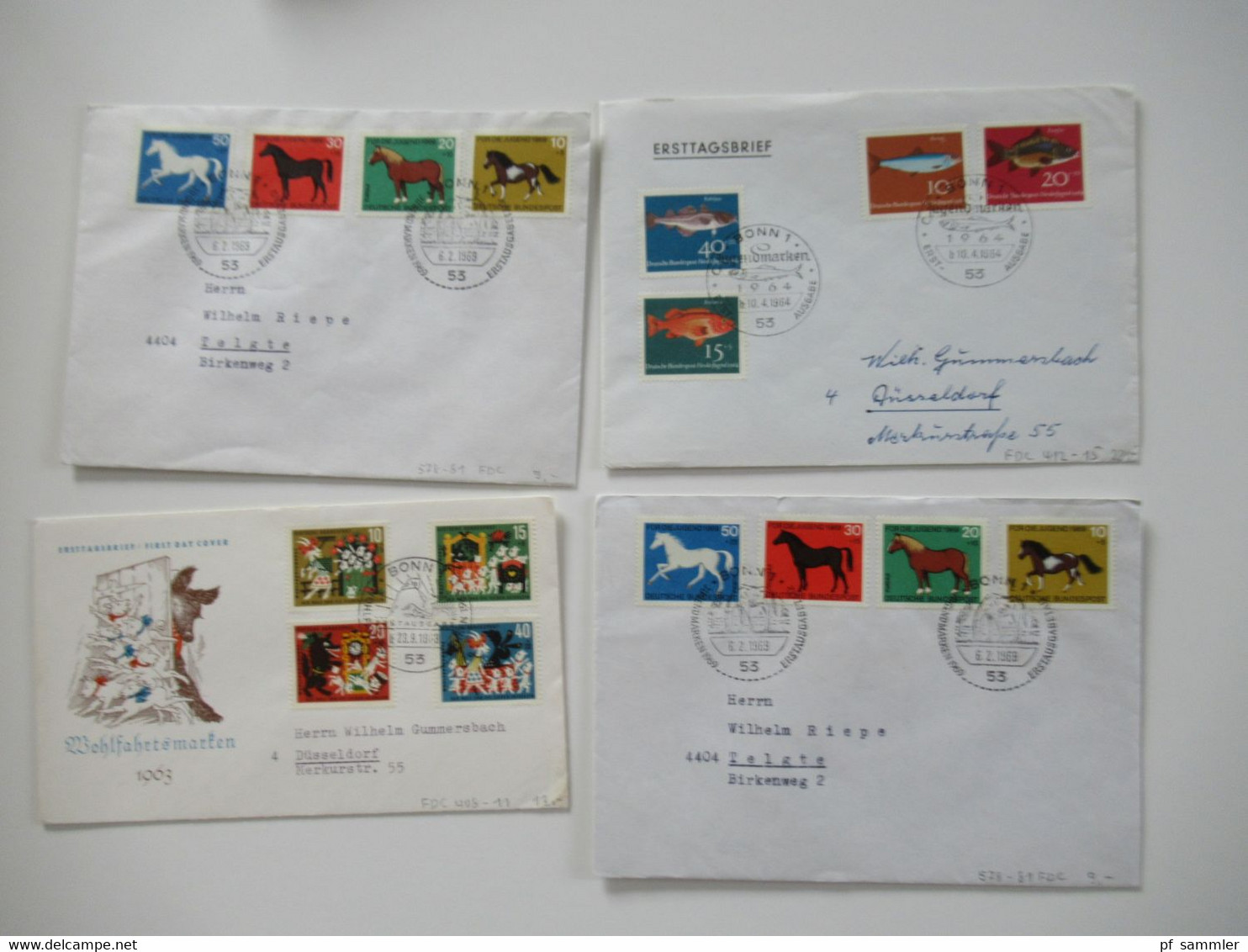 BRD 1956 - 80er Jahre FDC / Sonderbelege Posten insgesamt 88 Stück auch Einschreiben!! Stöberposten!