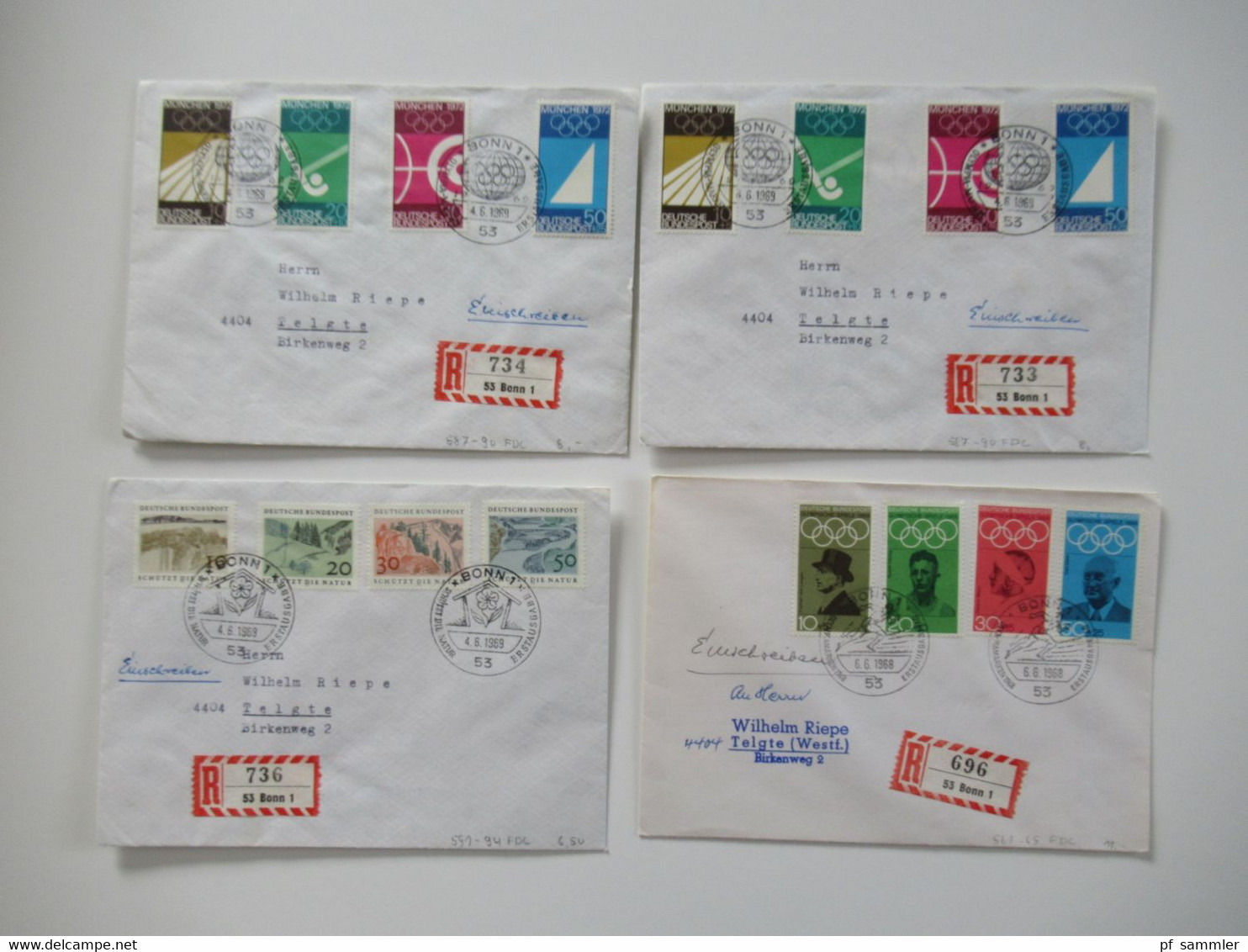 BRD 1956 - 80er Jahre FDC / Sonderbelege Posten insgesamt 88 Stück auch Einschreiben!! Stöberposten!