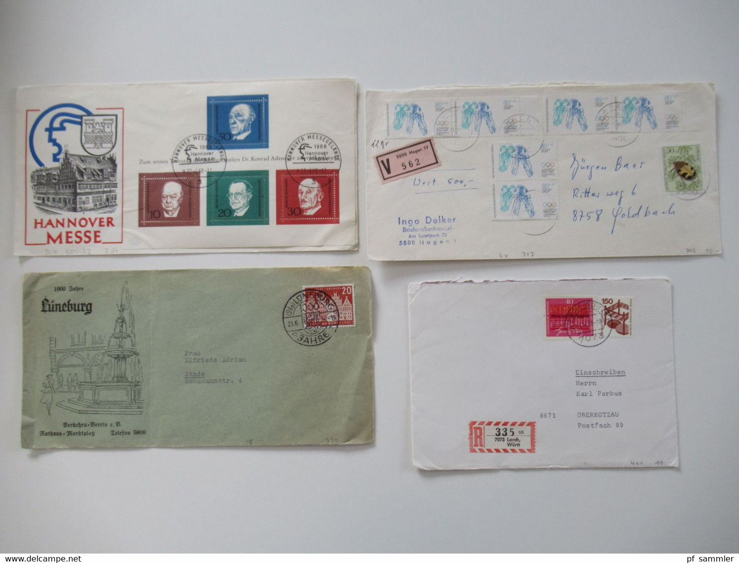 BRD 1956 - 80er Jahre FDC / Sonderbelege Posten insgesamt 88 Stück auch Einschreiben!! Stöberposten!