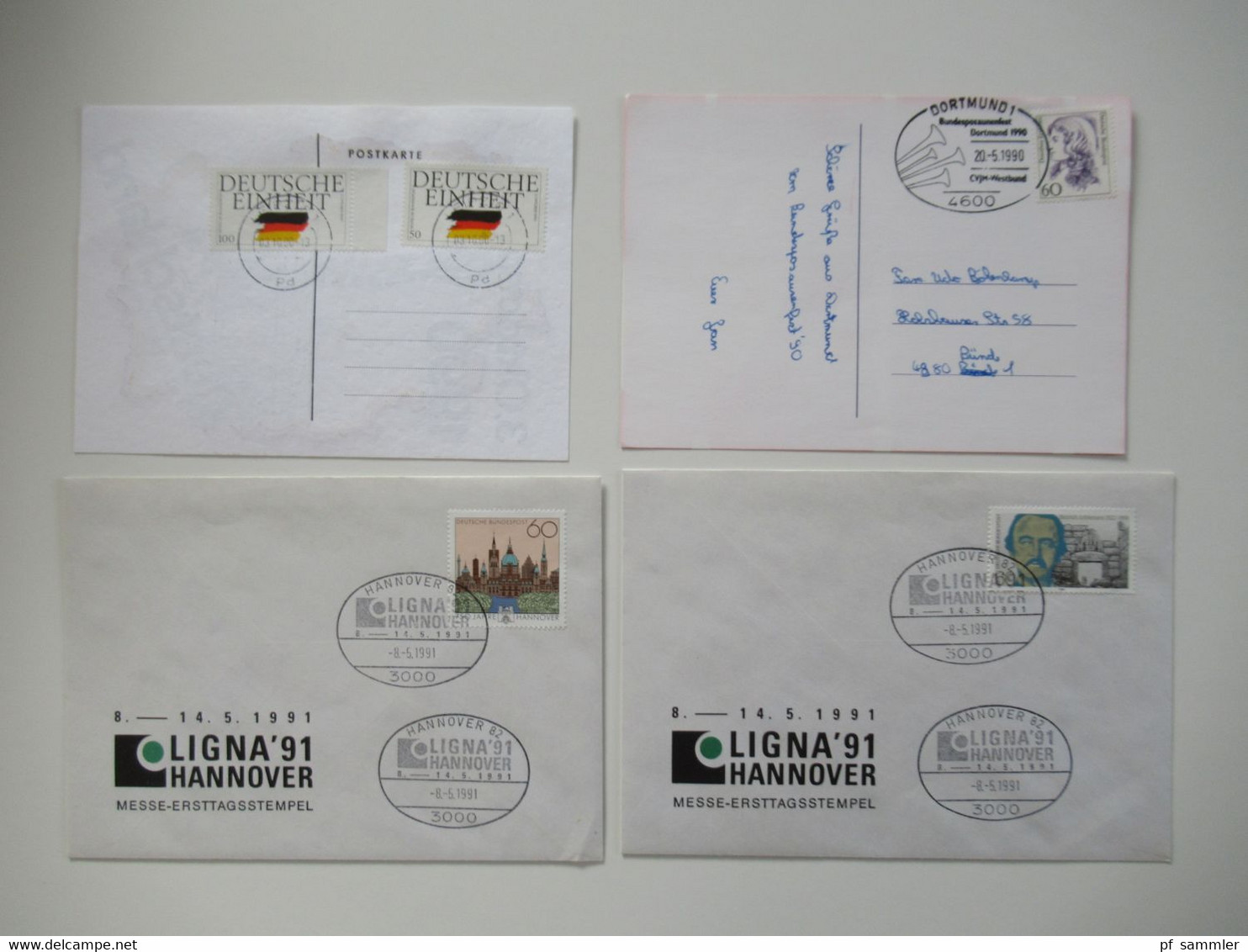 BRD 1990 - € Zeit FDC / Sonderbelege Posten Insgesamt 84 Stück Viele Sonderstempel Hannover Ligna / Messestempel - Collezioni (senza Album)