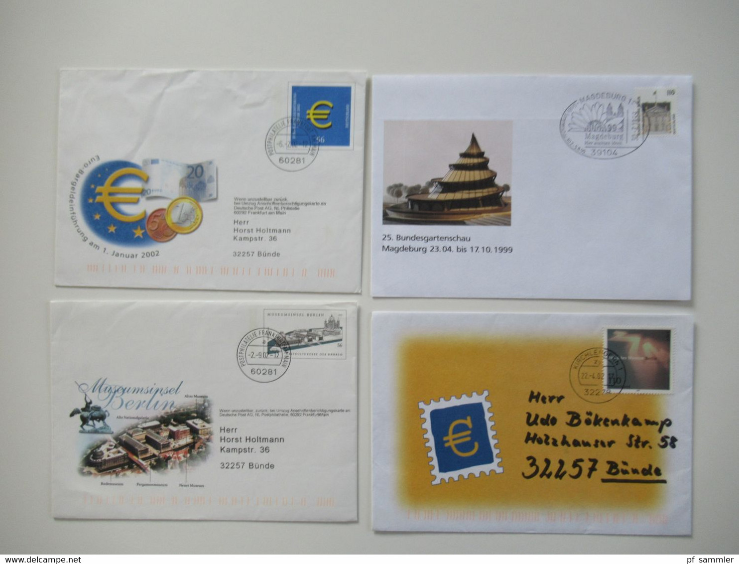 BRD 1990 - € Zeit FDC / Sonderbelege Posten insgesamt 84 Stück viele Sonderstempel Hannover Ligna / Messestempel