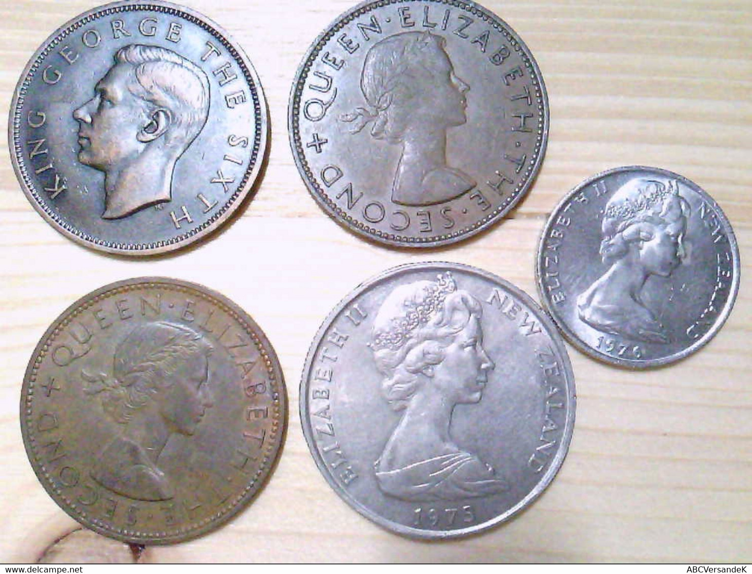 New Zealand, 5 Münzen, 3 X 1 Penny, 1 X 10 Cent Und 1 X 50 Cent. - Numismática