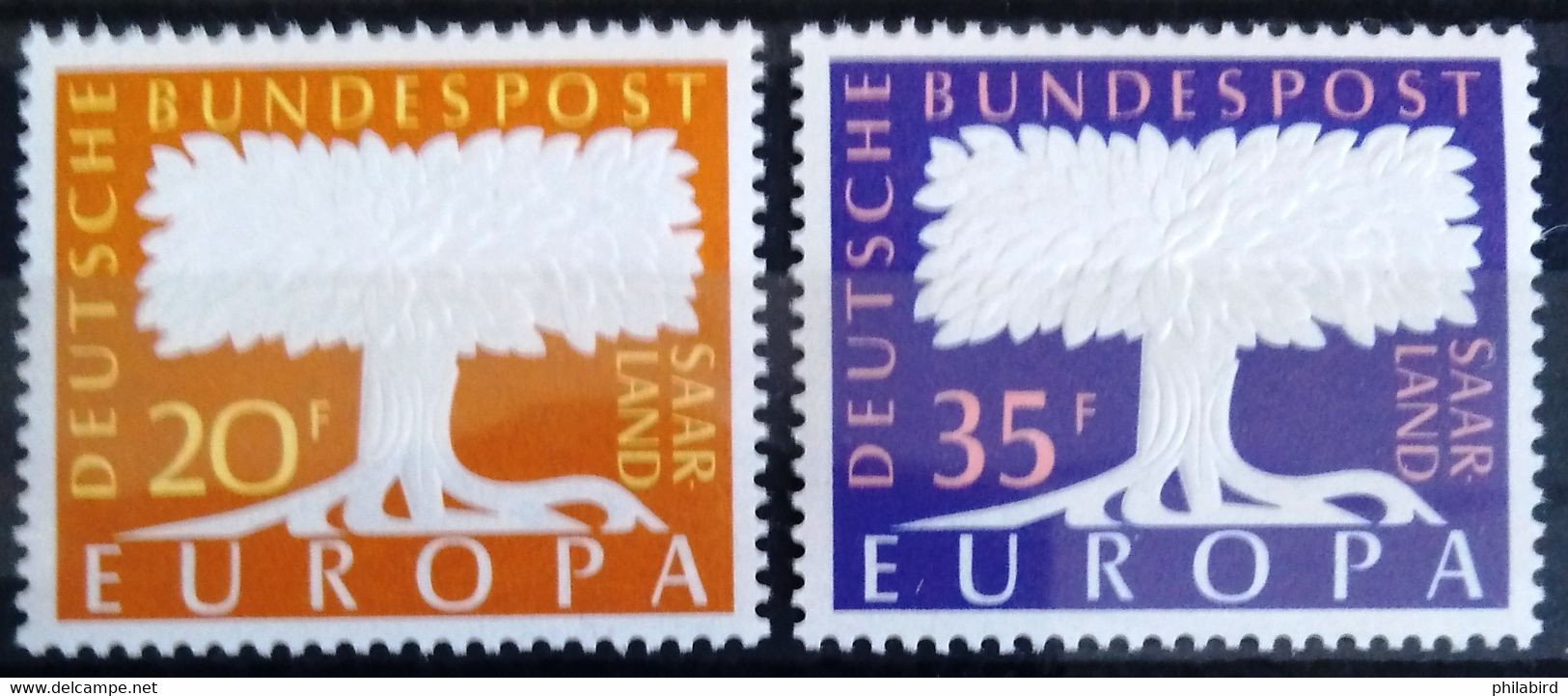EUROPA 1957 - SARRE                    N° 384/385                        NEUF** - 1957
