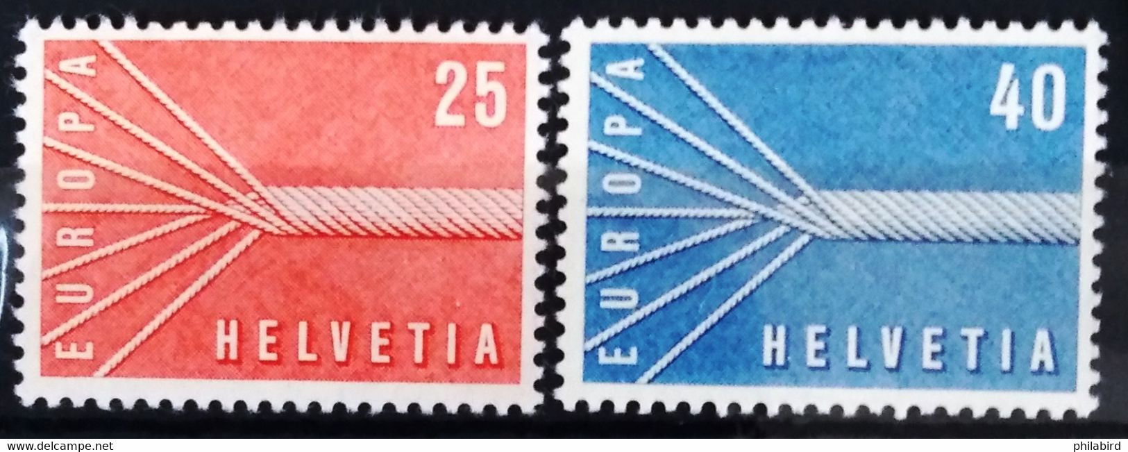 EUROPA 1957 - SUISSE                    N° 595/596                        NEUF** - 1957