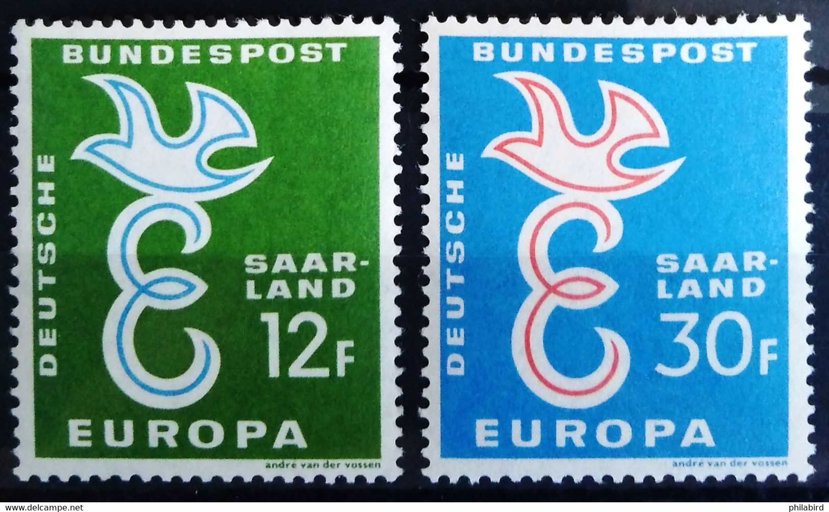 EUROPA 1958 - SARRE                    N° 421/422                        NEUF** - 1958