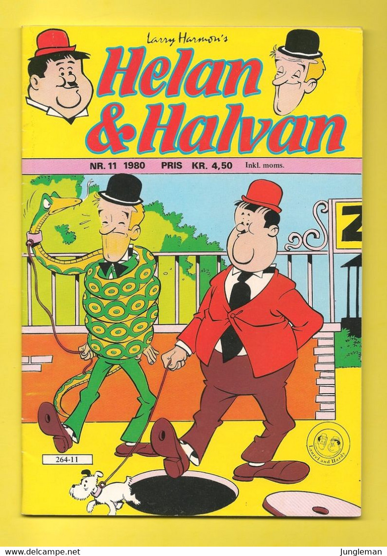 Helan & Halvan N°11 - Laurel And Hardy - Publisher Atlantic Forlag A/S - In Danish Or Swedish - Year 1980 - Skandinavische Sprachen