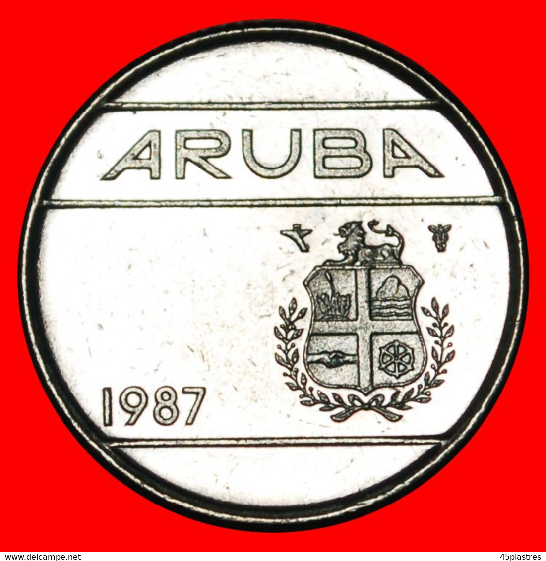 * NETHERLANDS (1986-2019): ARUBA ★ 10 CENTS 1987 MINT LUSTRE! ★ LOW START★ NO RESERVE! - Aruba