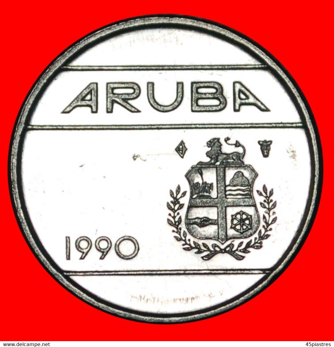 * NETHERLANDS (1986-2019): ARUBA ★ 10 CENTS 1990 MINT LUSTRE! ★ LOW START★ NO RESERVE! - Aruba