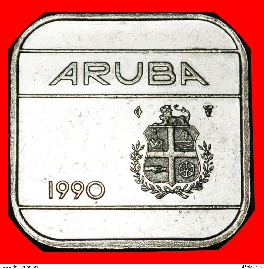 * NETHERLANDS (1986-2019): ARUBA ★ 50 CENTS 1990 MINT LUSTRE!★ LOW START★ NO RESERVE! - Aruba
