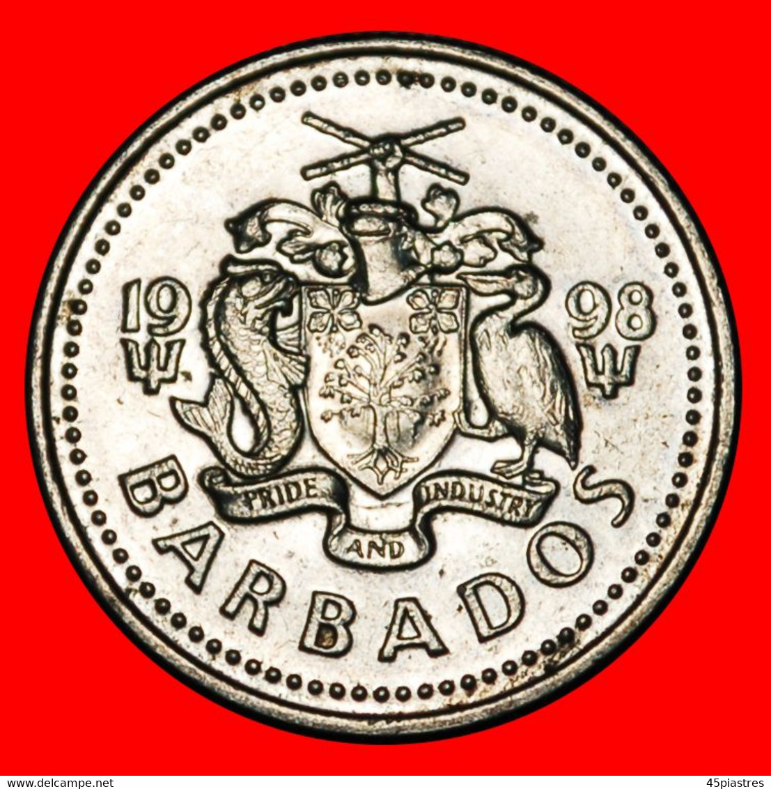 * GREAT BRITAIN (1973-2005): BARBADOS ★ 10 CENTS 1998 DIES 2+B!★ LOW START★ NO RESERVE! - Barbades