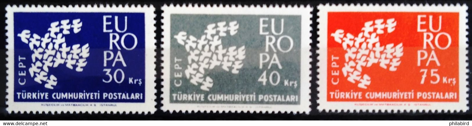 EUROPA 1961 - TURQUIE                  N° 1599/1601                       NEUF** - 1961