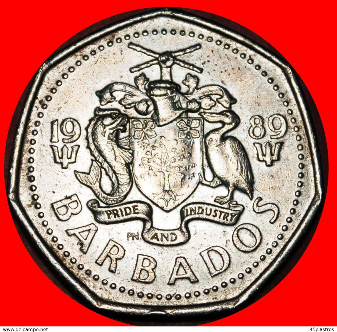 * GREAT BRITAIN (1988-2005): BARBADOS ★ 1 DOLLAR 1989! FISH!★ LOW START★ NO RESERVE! - Barbados (Barbuda)