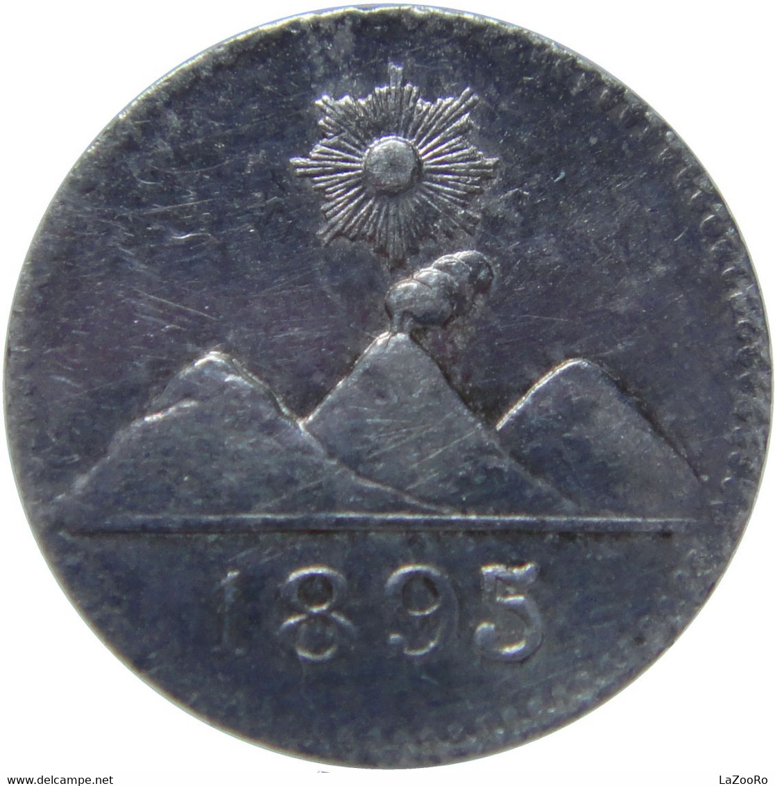 LaZooRo: Guatemala 1/4 Real 1895 UNC - Silver - Guatemala