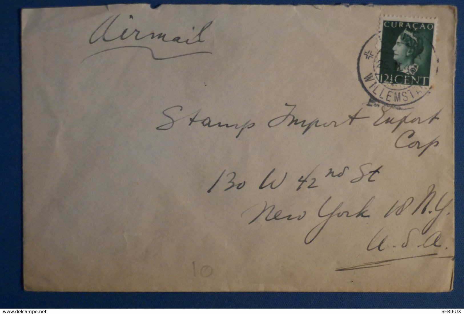 AM10 CURACAO BELLE LETTRE  1941   POUR NEW YORK USA  + +AFFRANCH. PLAISANT - Other & Unclassified