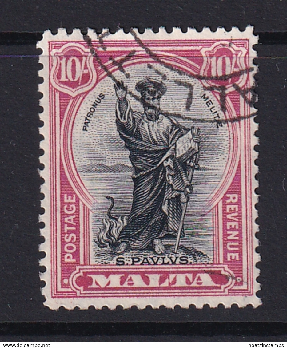 Malta: 1930   KGV (inscr. 'Postage & Revenue)   SG209   10/-     Used - Malta (...-1964)