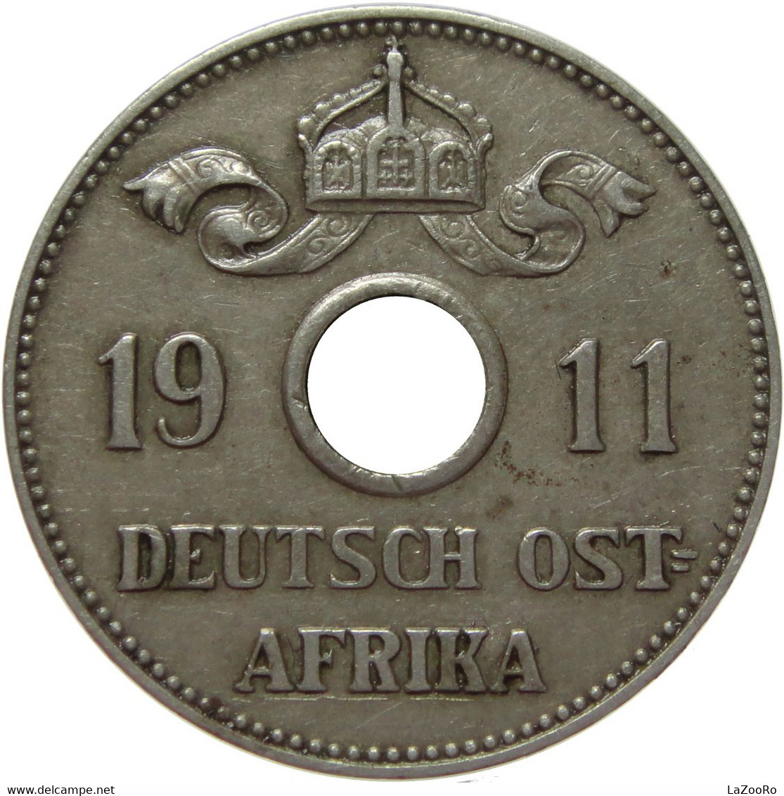 LaZooRo: German East Africa 10 Heller 1911 A XF - Duits-Oost-Afrika