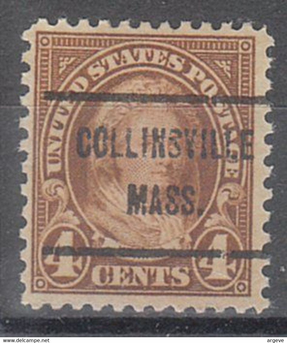USA Precancel Vorausentwertungen Preo Locals Massachusetts, Collinsville 636-719 - Preobliterati