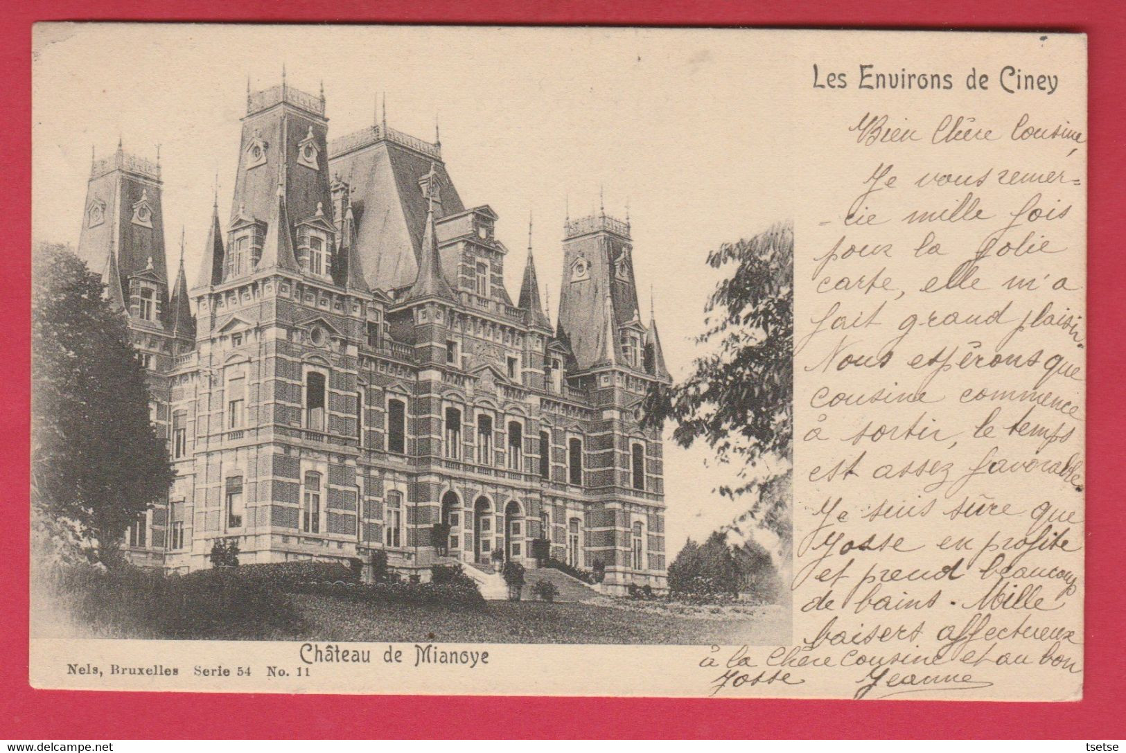 Assesse  - Château De Mianoye - Nels , Série 54 N° 11 -1905  ( Voir Verso ) - Assesse