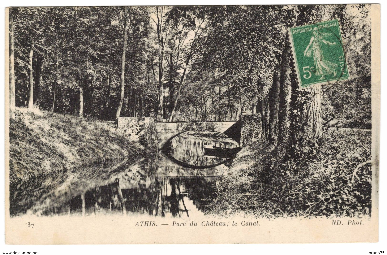 61 - ATHIS - Parc Du Château, Le Canal - 1916 - Athis De L'Orne