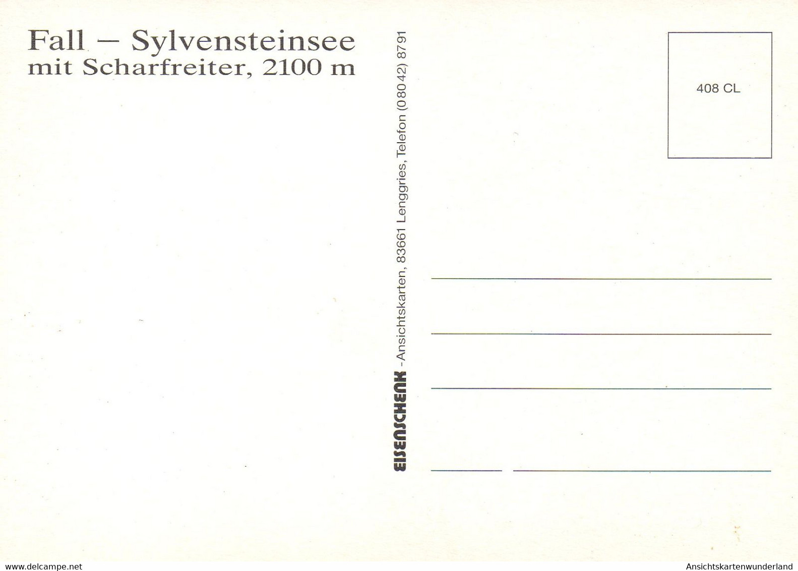 011857  Fall - Sylvensteinersee Mit Scharfreiter - Lenggries